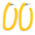 Trendy Yellow Acrylic/ Plastic/ Resin Oval Hoop Earrings - 60mm L - view 7