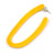 Trendy Yellow Acrylic/ Plastic/ Resin Oval Hoop Earrings - 60mm L - view 4