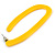 Trendy Yellow Acrylic/ Plastic/ Resin Oval Hoop Earrings - 60mm L - view 5