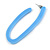 Trendy Cornflower Blue Acrylic/ Plastic/ Resin Oval Hoop Earrings - 60mm L - view 5