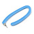 Trendy Cornflower Blue Acrylic/ Plastic/ Resin Oval Hoop Earrings - 60mm L - view 6