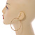 60mm Large Slim Etched Hoop Earrings In Gold Tone - view 4