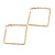 50mm Square Etched Hoop Earrings In Gold Tone - view 7