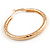60mm Large Thick Etched Hoop Earrings In Gold Tone - view 6