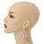 Pastel Pink Silk Cord Ball Drop Earrings In Gold Tone Metal - 60mm Long - view 2