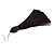 Long Black Cotton Tassel Drop Earrings with Gold Tone Hook - 11.5cm L - view 8