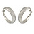 35mm Medium Etched Hoop Earrings In Silver Tone - view 7