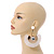 Statement Off White 'Fringe' Chandelier Drop Earrings In Gold Tone - 10.5cm Long - view 2