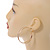 50mm Polished Gold Tone Crossed Hoop Earrings - view 3