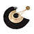 Statement Black 'Fringe' Chandelier Drop Earrings In Gold Tone - 10.5cm Long - view 4