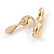 Small Infinity Motif Clip On Earrings In Polished Gold Plated Metal - 20mm Tall - view 3
