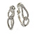 Exquisite Clear Crystal Infinity Clip On Earrings In Silver Plated Metal - 25mm Tall - view 2