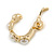 20mm Small Faux Pearl Hoop Clip On Earrings In Gold Plated Metal - view 4