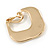 Stunning Polished Gold Plated Curvy Hoop Clip On Earrings - 35mm Tall - view 3