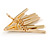Stunning Crystal Triangular with Fringe Clip On Earrings In Gold Plated Finish - 40mm Long - view 4