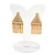 Stunning Crystal Triangular with Fringe Clip On Earrings In Gold Plated Finish - 40mm Long - view 5