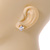 Small Clear Cz Heart Stud Earrings In Gold Tone - 10mm Across - view 3