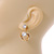 Delicate Multi Circle Cz Drop Earrings In Gold Tone - 25mm Tall - view 4