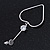 Long Open Heart Crystal Drop Earrings In Silver Tone Metal - 75mm Tall - view 5