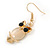 Stunning Crystal Owl Drop Earrings In Gold Tone - 45mm Long - view 5