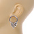 Small Hoop with Multi Ring Earrings In Silver Tone Metal - 40mm Drop - view 2