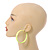 60mm Large Neon Yellow Wide Hoop Earrings - view 2
