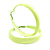 60mm Large Neon Yellow Wide Hoop Earrings - view 4