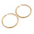 70mm Large Thick Mesh Hoop Earrings In Gold Tone - view 9