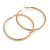 70mm Large Thick Mesh Hoop Earrings In Gold Tone - view 8