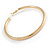 70mm Large Thick Mesh Hoop Earrings In Gold Tone - view 10