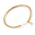 70mm Large Thick Mesh Hoop Earrings In Gold Tone - view 6