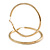 70mm Large Thick Mesh Hoop Earrings In Gold Tone - view 7