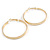 50mm Wide Polished Hoop Earrings In Gold Tone - view 7