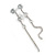 Statement Clear Crystal Linear Drop Earrings In Silver Tone Metal - 10cm L - view 5
