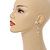 Statement Clear Crystal Linear Drop Earrings In Gold Tone Metal - 10cm L - view 3