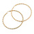 Oversized Twisted Hoop Earrings In Gold Tone Metal - 10cm Diameter - view 5