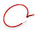 60mm Large Slim Red Enamel Hoop Earrings - view 6