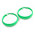 50mm Bright Green Enamel Hoop Earrings In Silver Tone - view 8