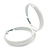 60mm Large White Enamel Hoop Earrings - view 7