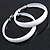 60mm Large White Enamel Hoop Earrings - view 6