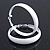 60mm Large White Enamel Hoop Earrings - view 5