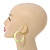 45mm Medium Neon Yellow Wide Hoop Earrings - view 3
