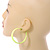 45mm Medium Neon Yellow Wide Hoop Earrings - view 4