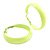 45mm Medium Neon Yellow Wide Hoop Earrings - view 11
