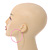 60mm Large Pink Enamel Hoop Earrings - view 3