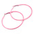 60mm Large Pink Enamel Hoop Earrings - view 7