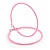 60mm Large Pink Enamel Hoop Earrings - view 5