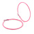 60mm Large Pink Enamel Hoop Earrings - view 2