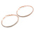 60mm Large Hoop Earrings In Rose Gold Tone Metal with Glitter Effect - view 8