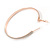 60mm Large Hoop Earrings In Rose Gold Tone Metal with Glitter Effect - view 7